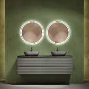 Мебель для ванной со столешницей Sancos Folk 160 FL80GS+TT160A1X Grey soft/Black Sky