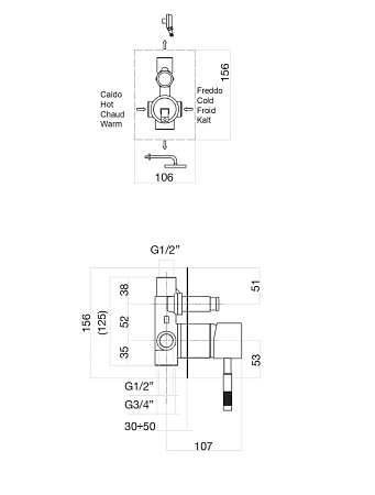 Смеситель Fiore Xenon 44NN7517 для душа, черный