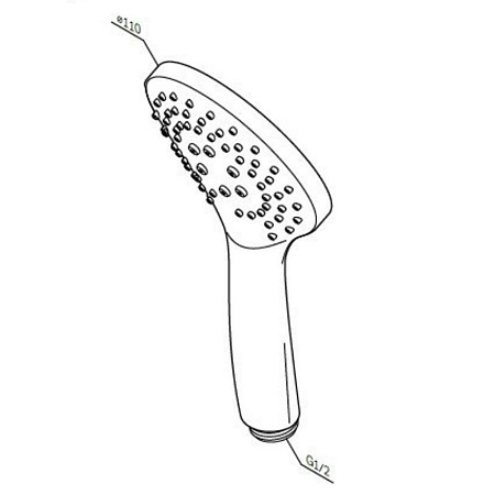 Душевая лейка Am.Pm Gem F0290022 черный