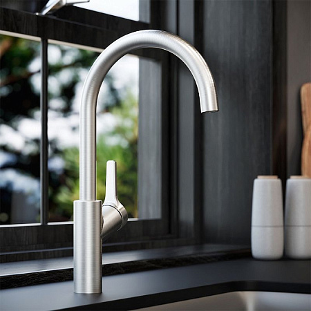 Смеситель Damixa Eclipse 310720400 для кухонной мойки, никель