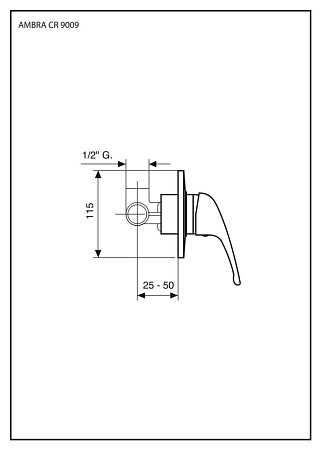 Смеситель Emmevi Ambra 9009BC для душа, белый/хром