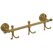 Планка с 3-мя двойными крючками Migliore Mirella 24913 бронза