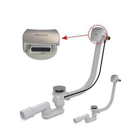 Слив-перелив Ravak X01316 для ванны с наливом хром