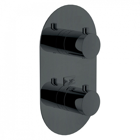 Термостат Nobili Plus WE00102/TFLP для ванны, черный глянцевый