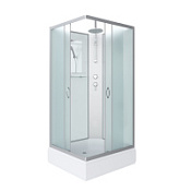 Душевая кабина Niagara Classic NG-33984-14QBKT 90x80x210 стекло матовое/профиль серебро