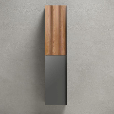 Шкаф-пенал Sancos Delta PDL35GR дуб красный/графит