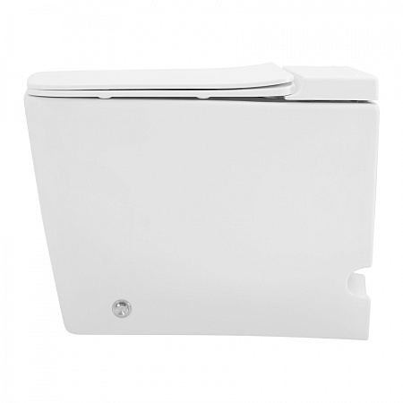 Унитаз приставной ABBER Rechteck AC1213P с импульсным смывом, белый