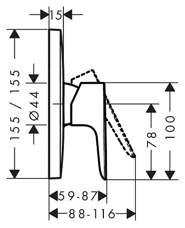 Смеситель Hansgrohe Talis E 71765000 для душа, хром