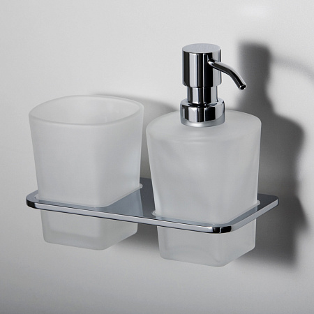 Стакан WasserKRAFT Leine K-5089 с дозатором, хром