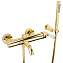 Смеситель Migliore Ermitage Mini 28590 для ванны с душем, золото/белый
