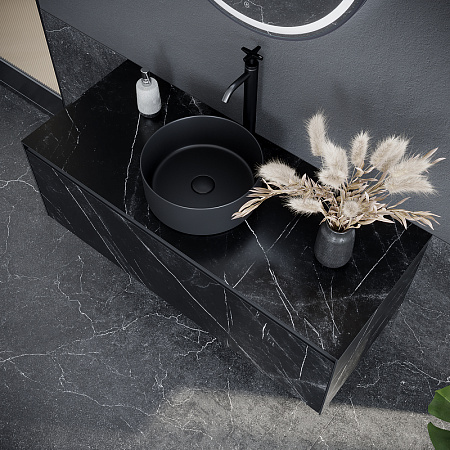 Тумба с раковиной Sancos Stone 120 ST120NM Nero Marquina