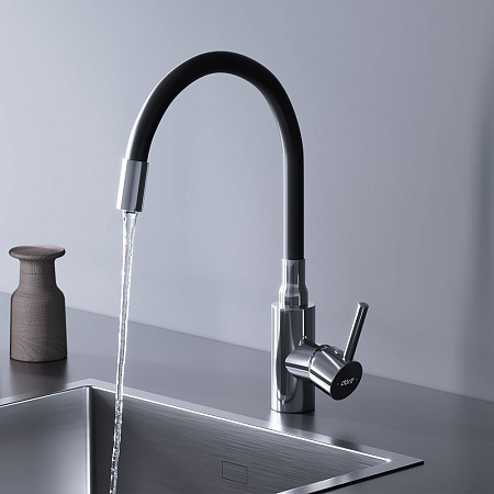 Смеситель Dorff Logic D3007622 для кухонной мойки черный