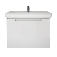 Тумба с раковиной Dreja Q Plus (D) 99.1006 80 белый глянец