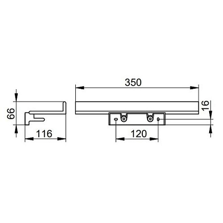 Полка Keuco Collection Reva 12858370000 35 черный матовый