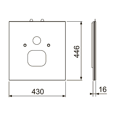 Стеклянная панель Tece TECEone 9650110 для унитазов, черный