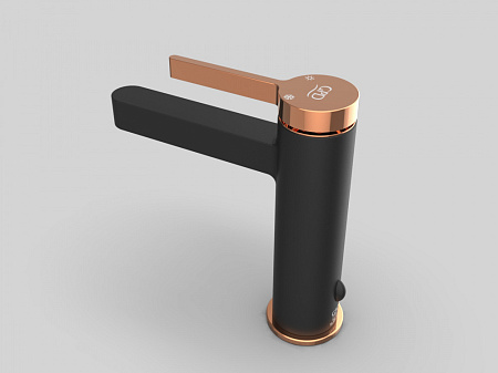 Смеситель GPD Gildo MLB165-S-R для раковины, золото/черный