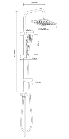 Душевая стойка Orange S10cr хром