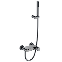 Смеситель Boheme Stick 123-SGM.2 для ванны, ручка Touch, оружейная сталь глянцевая