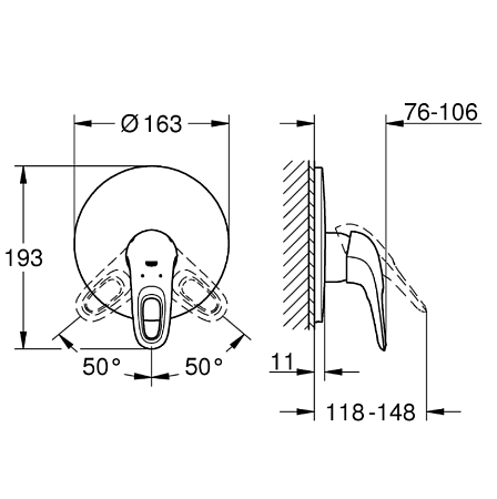 Смеситель Grohe Eurostyle New 19507LS3 для душа белый