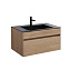 Тумба с раковиной Vincea Chiara VMC-2C800NO 80 подвесная, 1 выкатной ящик, N.Oak