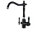 Смеситель Zorg Steel Hammer SH 812 BLACK CR для кухонной мойки/для фильтра, черный металл/хром