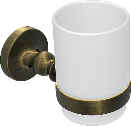 Держатель зубных щеток одинарный RUSH Crete CR35310 светлая бронза