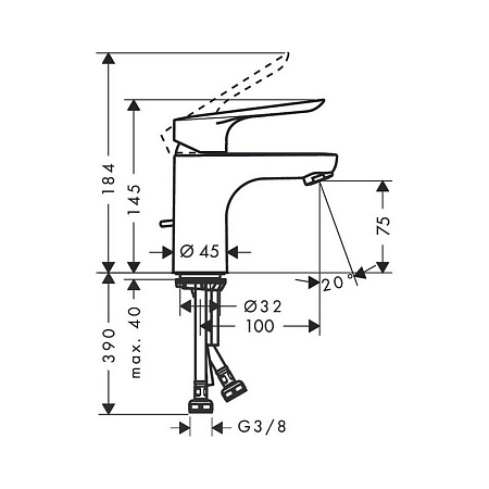 Смеситель Hansgrohe Logis E 71160000 для раковины, хром