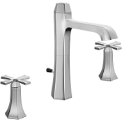 Смеситель Cisal Cherie CX0010606T для раковины, на 3 отверстия, хром/черный матовый