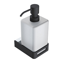 Дозатор для жидкого мыла Boheme Q 10957-CR-B хром/черный