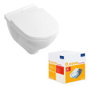 Унитаз подвесной Villeroy & Boch O.Novo 5660HR01 безободковый, микролифт, альпийский белый Унитаз подвесной Villeroy & Boch O.Novo 5660HR01 безободковый, микролифт, альпийский белый