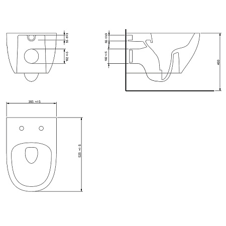 Унитаз подвесной beWash Bogen 88303270 с системой микролифт, черный матовый