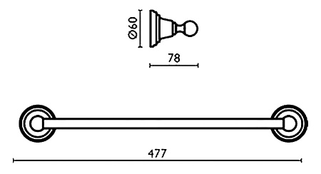 Полотенцедержатель Bagno & Associati Canova CA21151 CR