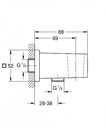 Шланговое подключение Grohe Euphoria Cube 26370000