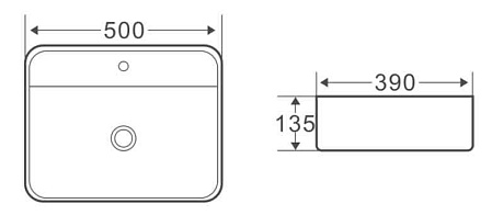 Раковина накладная BelBagno BB1321 40x50.5x14 белый