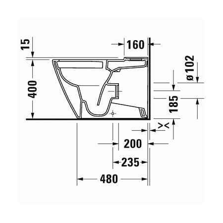 Унитаз приставной Duravit D-Neo 2003090000