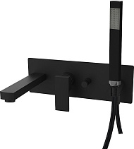 Смеситель Paffoni Elle EL001NO для ванны с душем, черный матовый