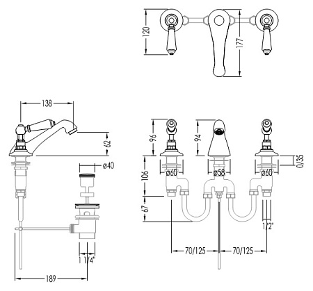 Смеситель Devon&Devon Dandy MARF46CR для раковины