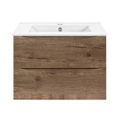 Тумба с раковиной Vincea Mia Slim VMC-2MC600S1VO 60 подвесная, 2 выкатных ящика, V.Oak