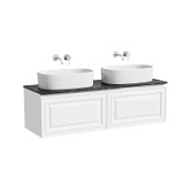 Тумба c раковиной и столешницей Sancos Very 140 VR70W+TT140A1 Bianco/Black Sky