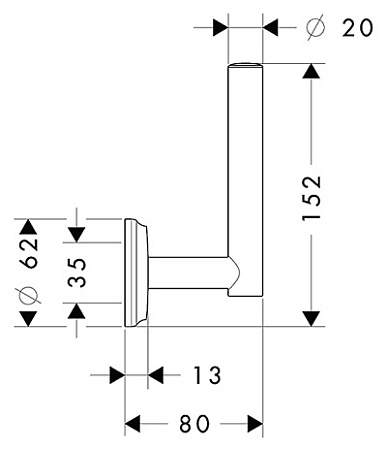 Держатель для туалетной бумаги Hansgrohe Logis Classic 41617000 (для запасных рулонов)
