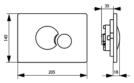 Кнопка смыва Sanit S706 16.706.D2 бронза
