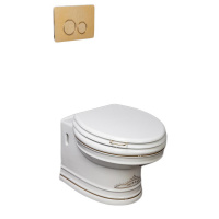 Унитаз подвесной Boheme Puro 954-G белый, с узором золото