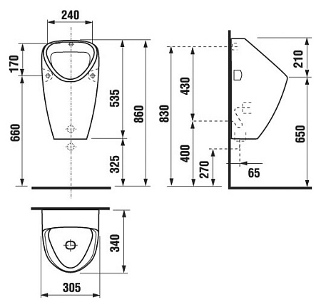 Писсуар Jika Golem Antivandal 8430700004831 с радарным датчиком