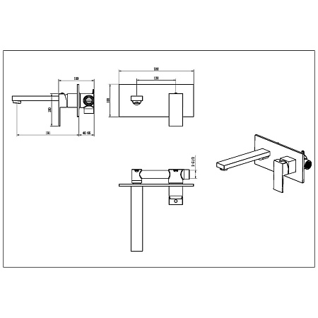 Смеситель Boheme Qubic 475-MW для раковины, белый матовый