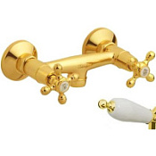Смеситель Boheme Tradizionale oro 294-Ceramic для душа, золото/белый