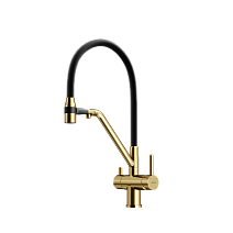 Смеситель для кухонной мойки Sancos Dora SC4003BG брашированное золото/черный