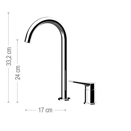 Смеситель Remer Slash SL57LXV для раковины, сталь