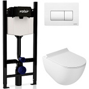 Комплект 4в1 инсталляции с WC и клавишей Valsir KIT VSWM 7317 Slim P1 белый/белый матовый Комплект 4в1 инсталляции с WC и клавишей Valsir KIT VSWM 7317 Slim P1 белый/белый матовый