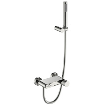 Смеситель Boheme Stick 123-NB.2 для ванны, ручка Touch, никель брашированный