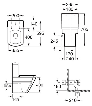 Бачок для унитаза Roca Hall 341620000